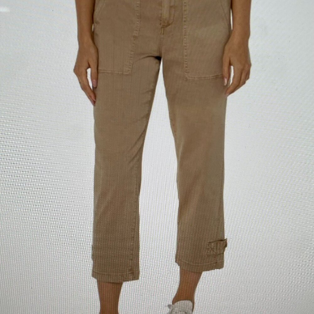 Liverpool Womens Petite Khaki Utility Pants Size 12/31 Cotton Blend